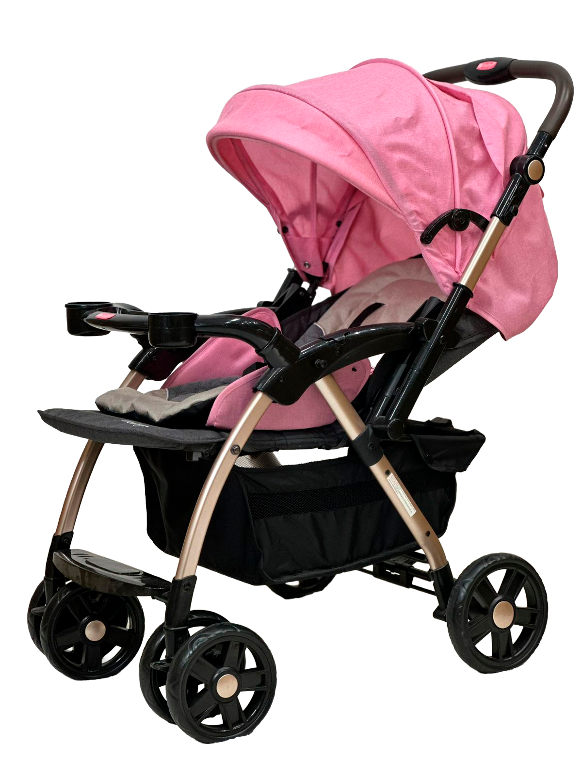 CARRINHO DE BEBE EBABY 1092 ROSA